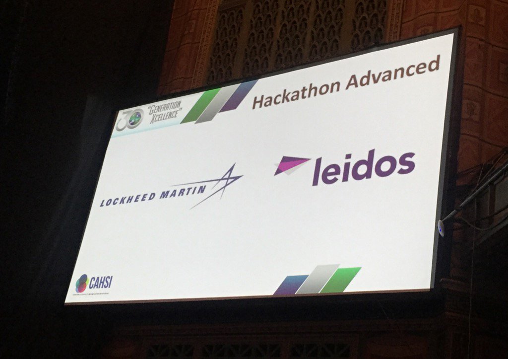 deestearns's tweet photo. @LeidosInc is a proud sponsor of the @cahsialliance Hackathon #LeidosDiversity #HENAAC30 https://t.co/3z4oZr5sAl