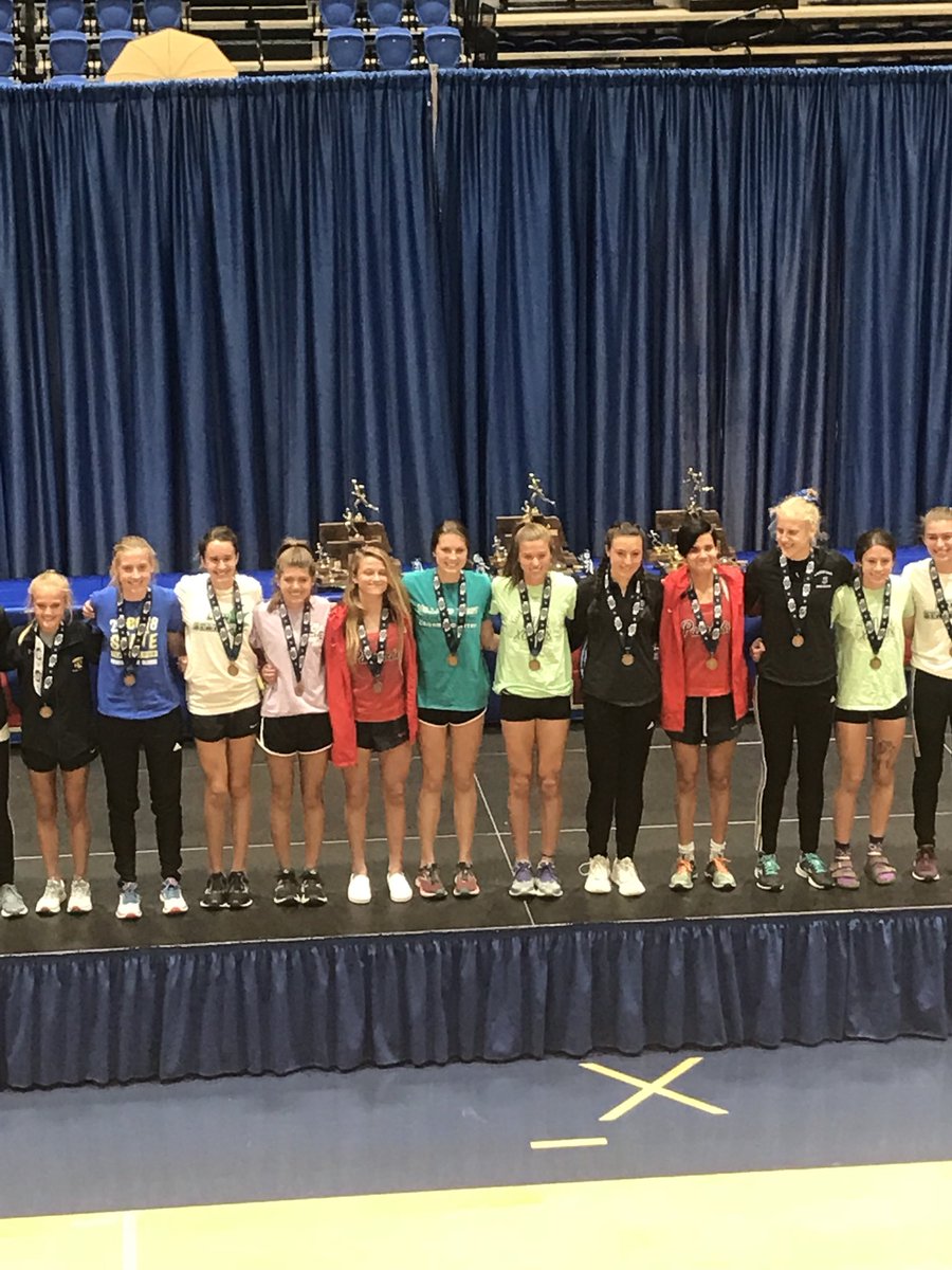 MSXCDistance's tweet photo. Lorelei and Hannah getting their 7th and 11th place medals! https://t.co/mEHOlL8Lsp