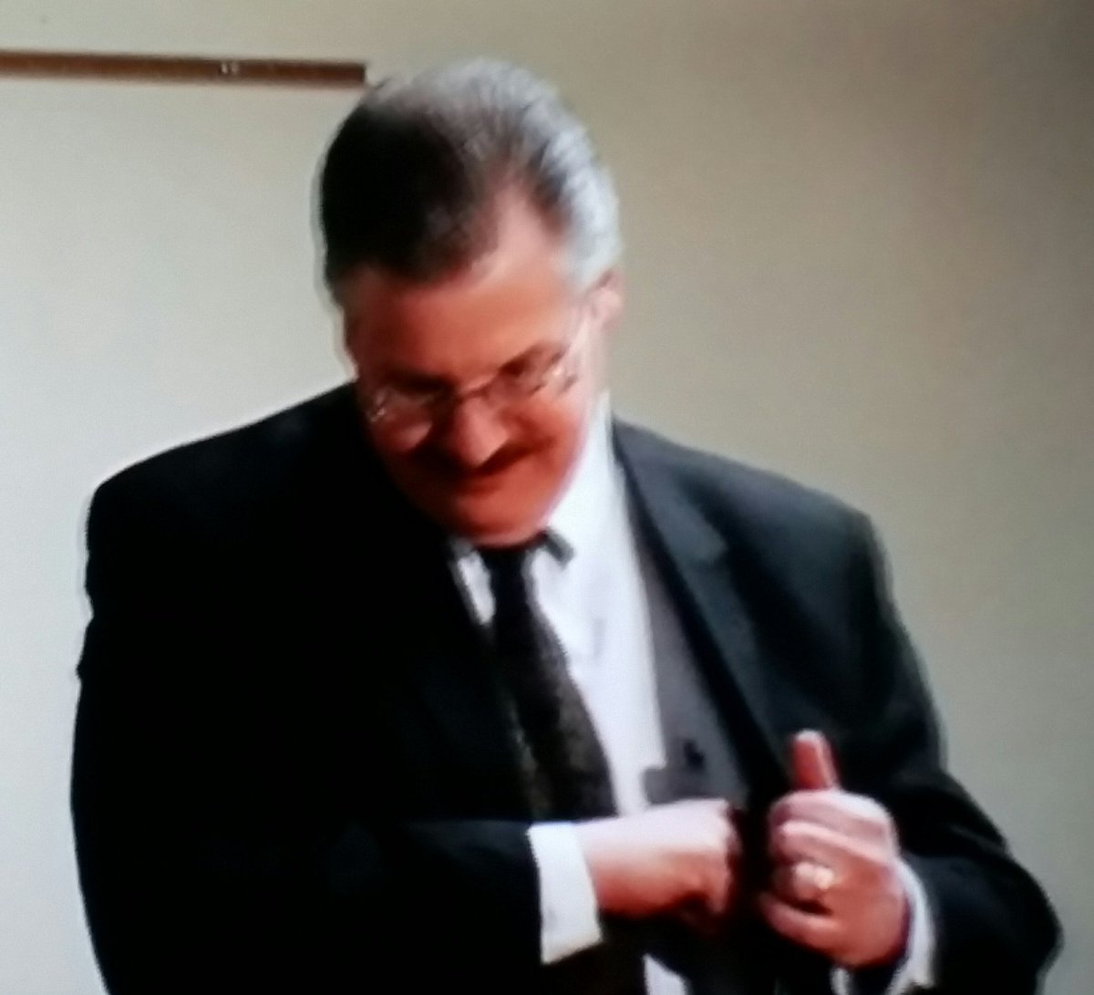 GoalDiggerMel's tweet photo. Is he seriously smiling right before giving the "details" of Halbach's murder? 😣 #MakingAMurdererPart2 https://t.co/Z8hQSX6gMA