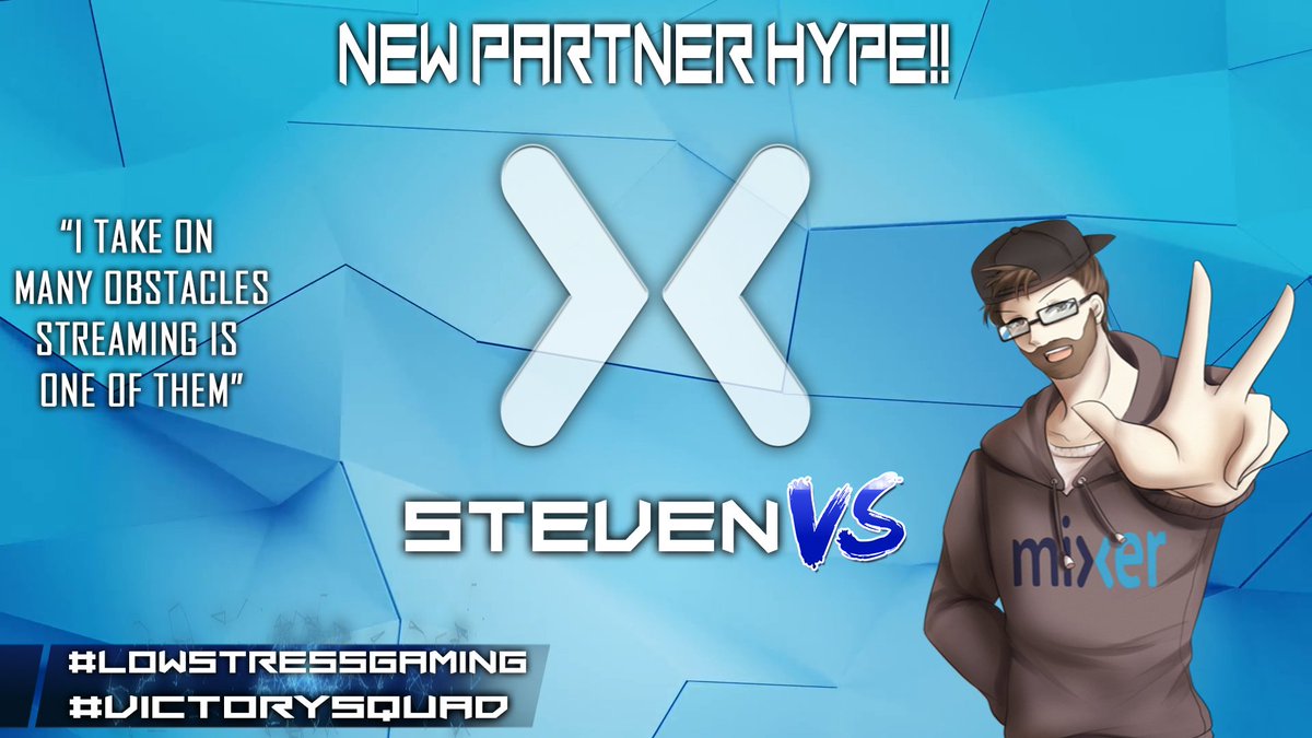 GGUniverze's tweet photo. Want to give a #SuperHeroFly Welcome to :
@StevenVsMixer to the #MixerPartner Family !!
So HYPED๐ฅ for this. We have been rocking together for quite some time. Seen it n done it all. What an awesome addition to @WatchMixer
#Victorysquad #Gotchamunity @LowStressGaming ๐ฅBoom https://t.co/LDelvDze30