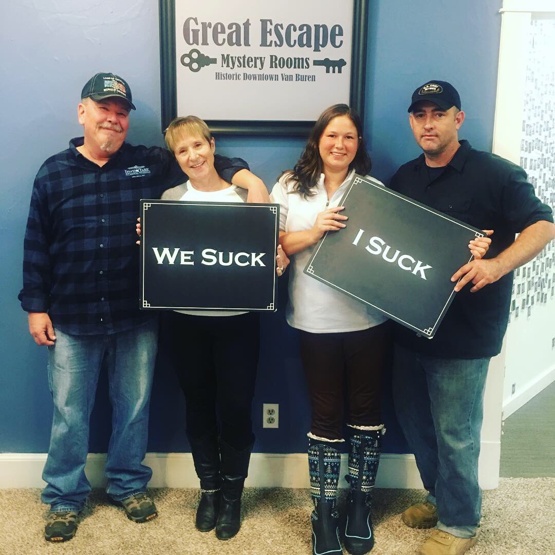 GreatEscapeVB's tweet image. Retiree Gang came in for their first escape experience to try Prison Break!  They were seconds away from escaping before the clock ran out.  Great job, guys!!! 👏🏼👏🏼👏🏼👏🏼
#Greatescapemysteryrooms #escaperoomvb #greatescape #escapevb #thingstodoinvb #escaperooms #escaperoom #puzzles