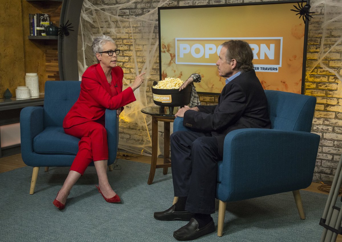 PopcornABCNews's tweet photo. The Queen of Halloween @jamieleecurtis stopped by the #PopcornABC studio to talk @halloweenmovie and how she credits it for launching her Hollywood career: “It gave me my start. I would not have had an easy go."
WATCH: https://t.co/wW81abJl1U
LISTEN: https://t.co/ZVJnIK4bG6 https://t.co/owIhPrnWfu