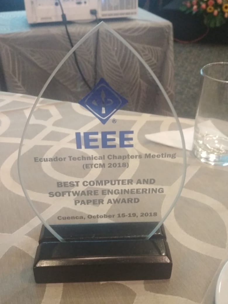 ctiespol's tweet photo. Felicidades a nuestro equipo de prototipado. Por la participación en el evento #ETCM 2018 organizado por @ieee_sec_ecu, obteniendo el galardón a "BEST COMPUTER AND SOFTWARE ENGINEERING PAPER AWARDS" 🏆.
#CTIESPOL #IEEE #ESPOL https://t.co/m8BKNrG9v7