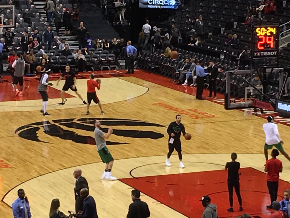 Pretty exciting to see former Panther Scott Morrison warming up Gordon Hayward pregame.