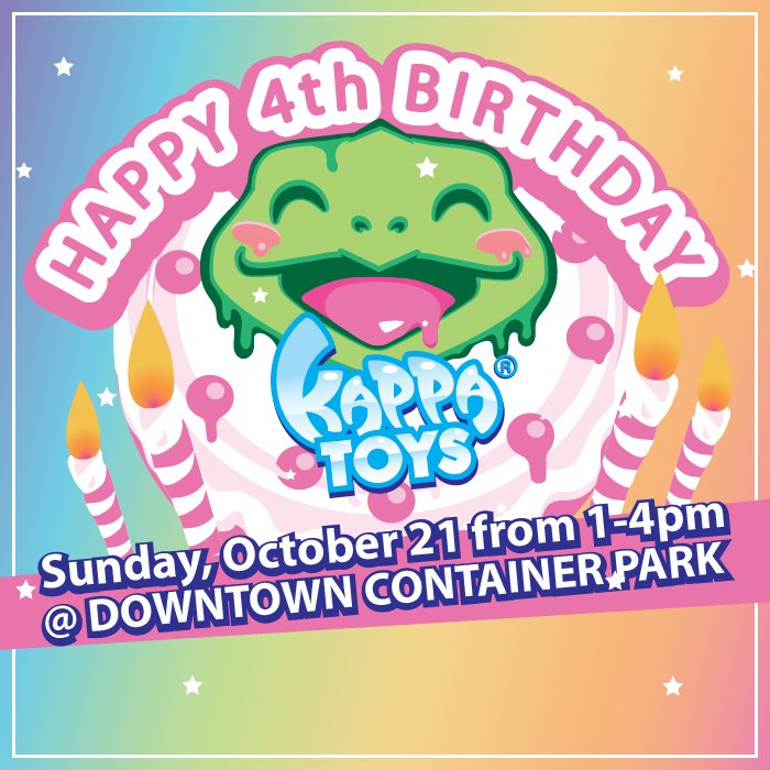 DTContainerPark's tweet photo. 1, 2, 3, 4! Come celebrate @kappatoys 4th birthday party Sunday, 10/21 from 1-4pm with games and drinks at @Bin702. No matter the age, be young at heart. 💛
.
.
.
.
#DTLV #DowntownLasVegas #LasVegas #DowntownContainerPark #ContainerPark #KappaToys #Bin702 #Birthdays #Celebration https://t.co/HN0N3VSr4w