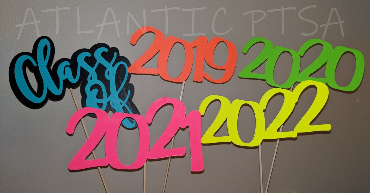 AtlanticPTSA's tweet photo. Our photo booth elves are busy working on props for the homecoming carnival next month! These are just a few props that will be available at the PTSA photo booth. https://t.co/UQpvXaUMHO