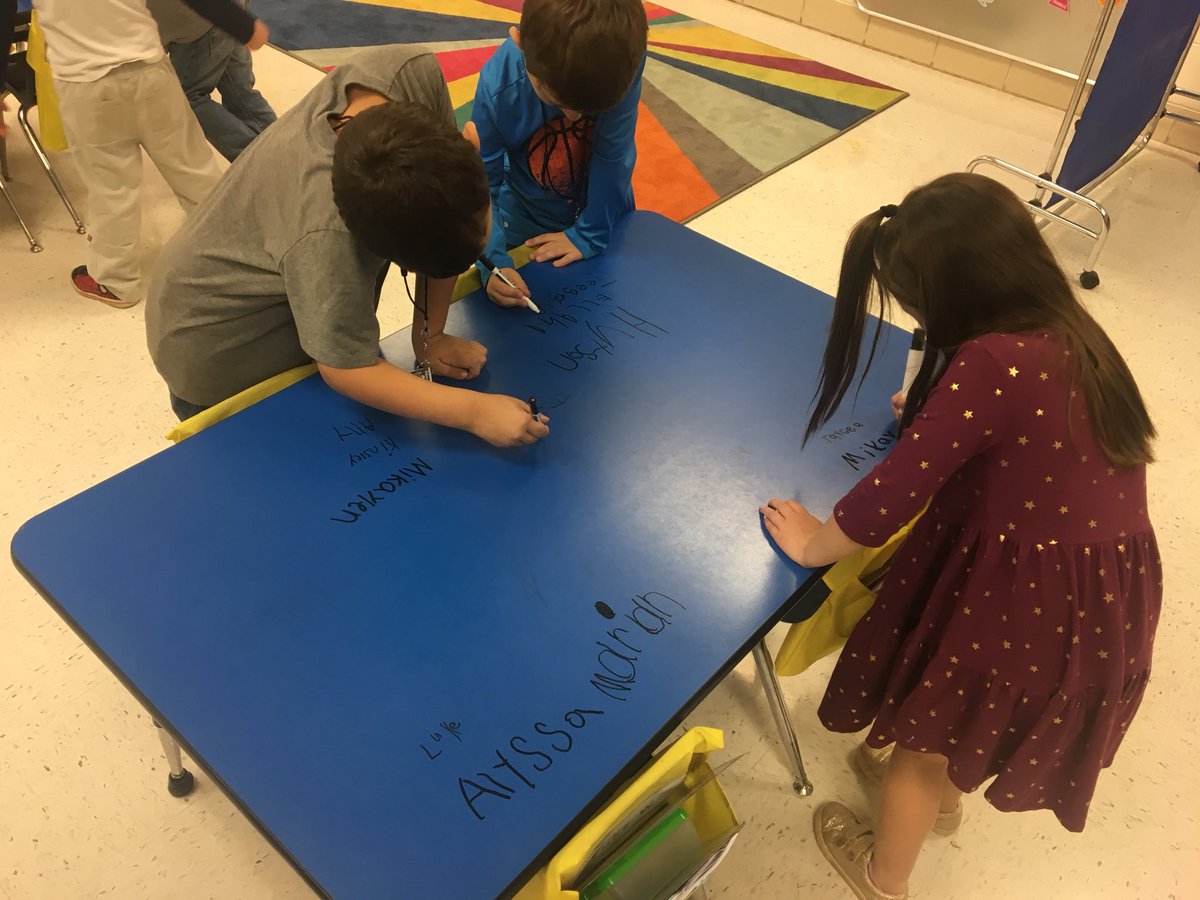 MrsNelsenBPS's tweet photo. Our favorite way to practice name writing! #bpstogether https://t.co/Cv5Y0LzaTx