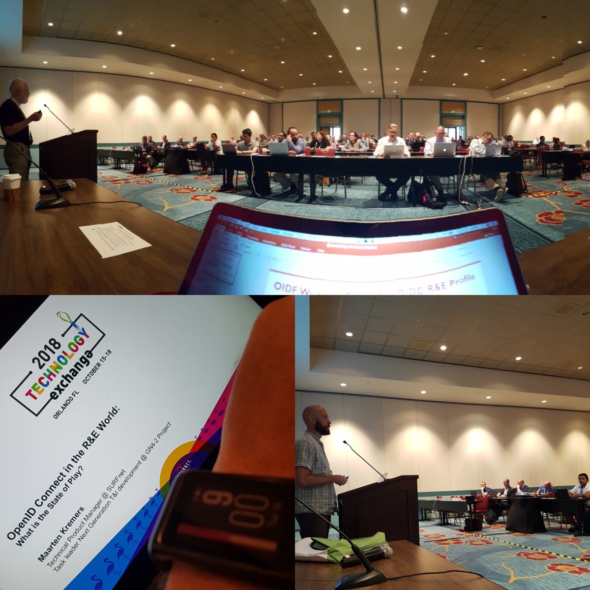 teamktown's tweet image. #techex18 memories: international panel on #oidc and the new R and E working group spinning up openid.net/wg/rande/