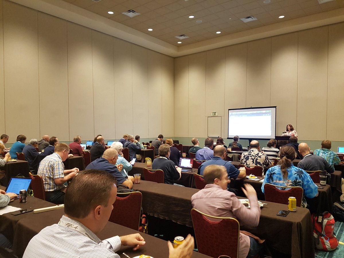 teamktown's tweet image. #techex18 memories: CACTI&apos;s Jill Gemmill presents #FIM4R gap assessment &amp;amp; consultation to full room during open meeting spaces.at.internet2.edu/display/CACTI/…