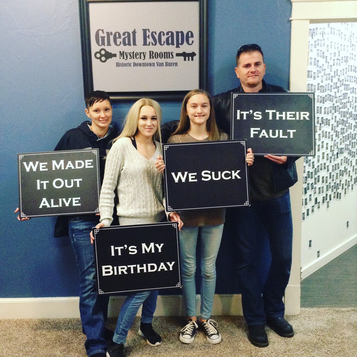 GreatEscapeVB's tweet image. #WeSuck! escaped Haunted Hotel with over 3 minutes to spare!  Great job!! #greatescapemysteryrooms #escaperoomvb #greatescape #escapevb #thingstodoinvb #escaperooms #escaperoom #puzzles #vanburenar #vanburen #weloveescaperooms #escape #fun #teamwork #entertainment #thingstodo