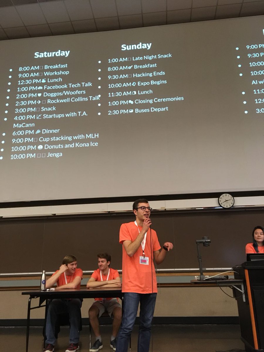 MLHacks's tweet image. Peter is getting us started with our opening ceremony in the aerospace building! Don't miss out @BoilerMake1  #boilermake