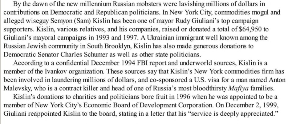 Global ConquestThe RU Mob was now fully entrenched as a powerful transnational force, they began to infiltrate political parties/pols in the US and abroad. In 96 Swiss authorities arrested Solntsevskaya OC boss Mikhas, but after 2 years in jail he was ultimately acquitted.