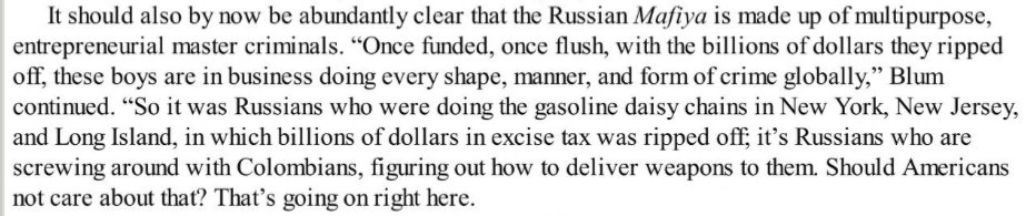 Like a criminal Octupus, the Russian mob has their tentacles in everything. "In a few years the Russian mob will be bigger than La Cosa Nostra in America."This was a stark warning and it was written nearly 20 years ago.