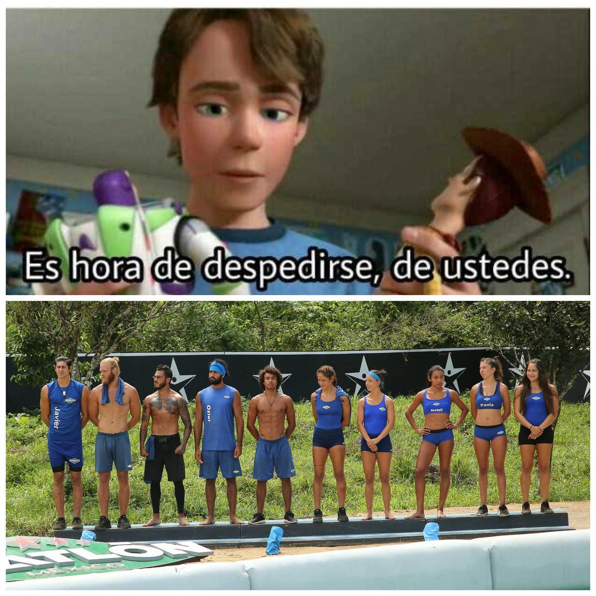 ElTeamRojoMx's tweet photo. #RefuerzoColosal

Hasta la proxima atletas azules. Dejando a un lado los colores, de parte de todo @ElTeamRojoMx fue un gusto verlos competir contra nuestros rojos. Los hicieron sacar siempre la garra, fueron siempre dignos rivales. Gracias por todo campeones. #Exatlón #ExatlónMx https://t.co/uGJURZ9DEr