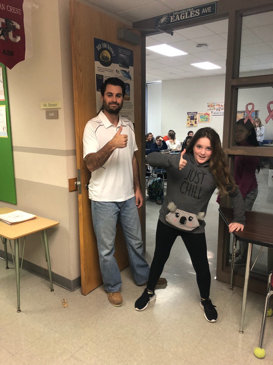 JenWevodau's tweet image. Mr. Benner had a guest teacher all day, and it was the end of spirit week! Great way to end the week! @SASD_IC #ICTeamConquerors #ICRocks