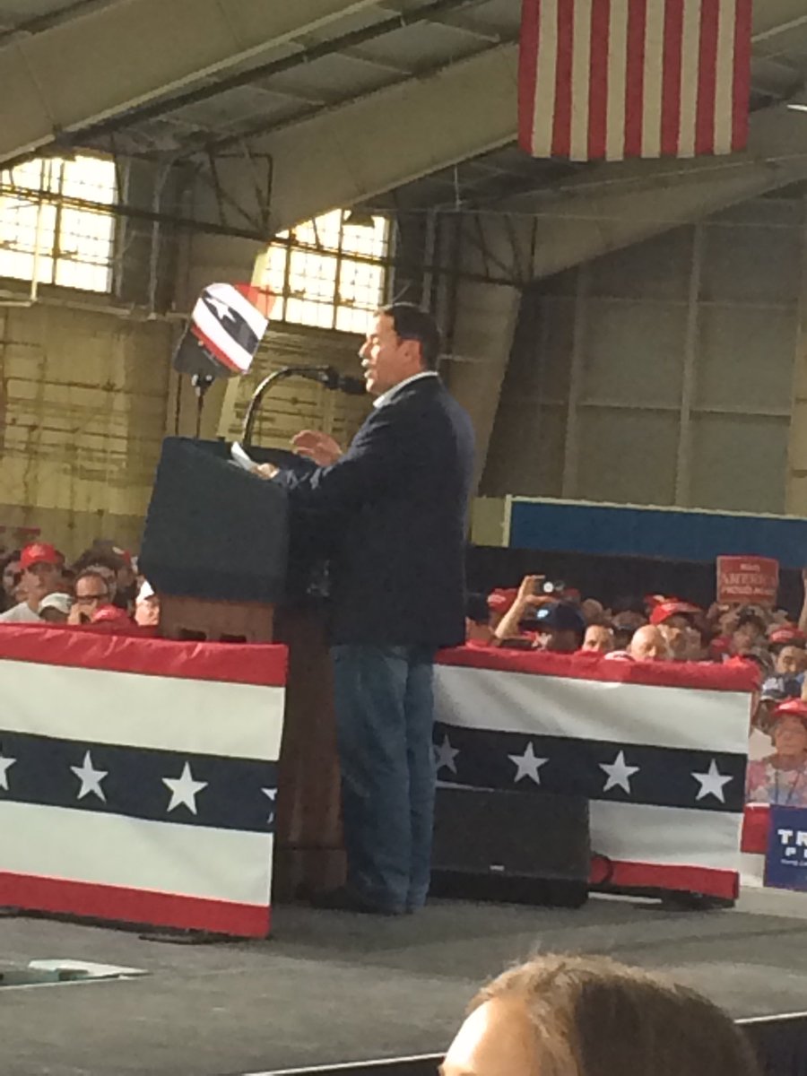 Gov. Ducy speaking at Trump rally.