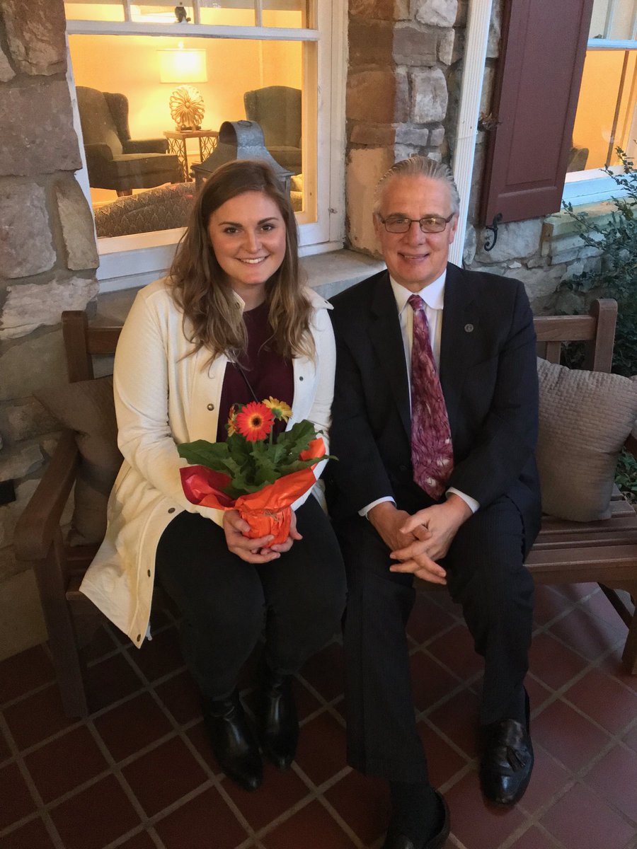 KCTrachte's tweet photo. With Emily Shaffer at President's Reception for Senior Class and Parents #lycoming #lycohoco https://t.co/zLqqj1Woq1