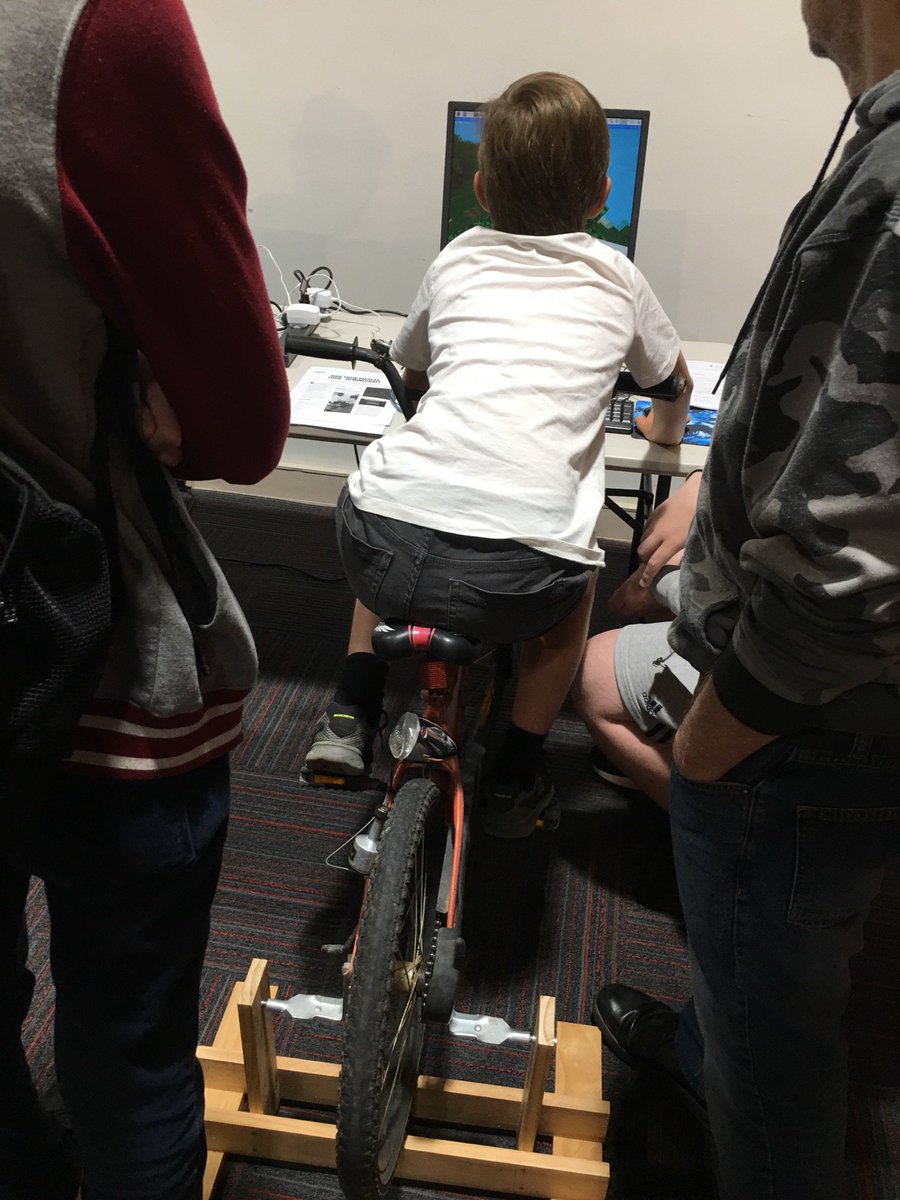 CoderBendigo's tweet image. Imagine that, riding your bike in minecraft, one of todays projects here at Coder Dojo Bendigo