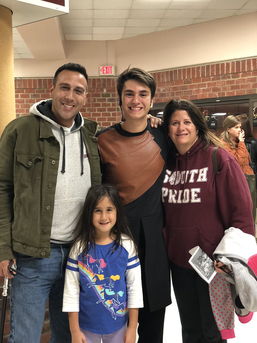 Family night celebrating my son’s theater debut at TRS- carting in the theater tradition!