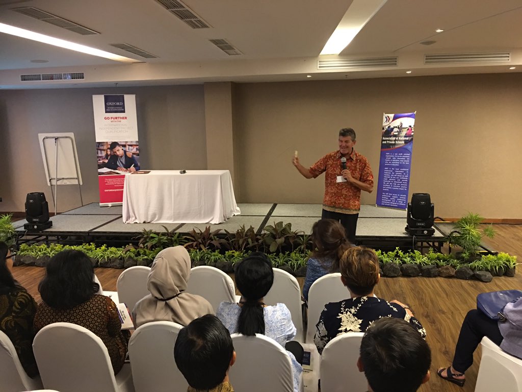 Dr. Tarek Razik is delivering his keynote speech for Association of National and Private Schools leadership forum - Bali, 20 October 2018. #jisedu #anps2018 #anpsleadershipforum2018