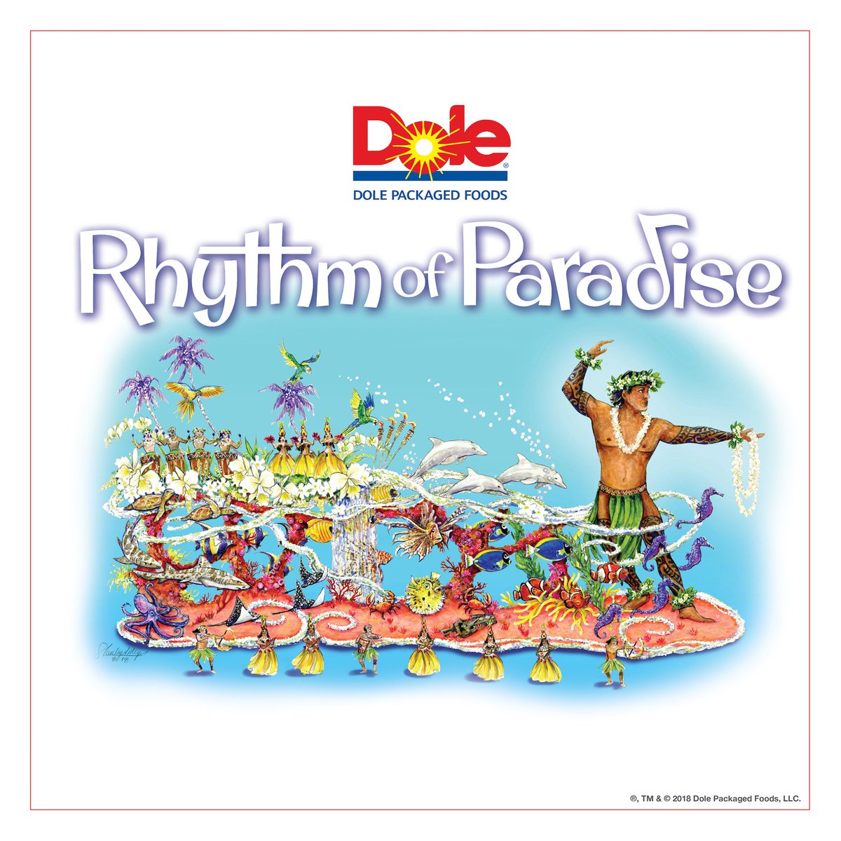 liveongreenpas's tweet photo. Don't miss #LiveOnGreenPasadena sponsor @DoleSunshine's #RhythmOfParadise float in the 2019 @roseparade!  #roseparade2019 #roseparadefloat #pasadena #sharethesunshine https://t.co/NBMmakJeqx