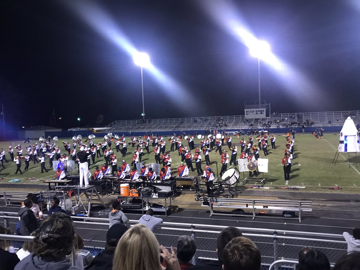 Our awesome Bartlett Panther Marchinh Band performing at half-time! Great job!