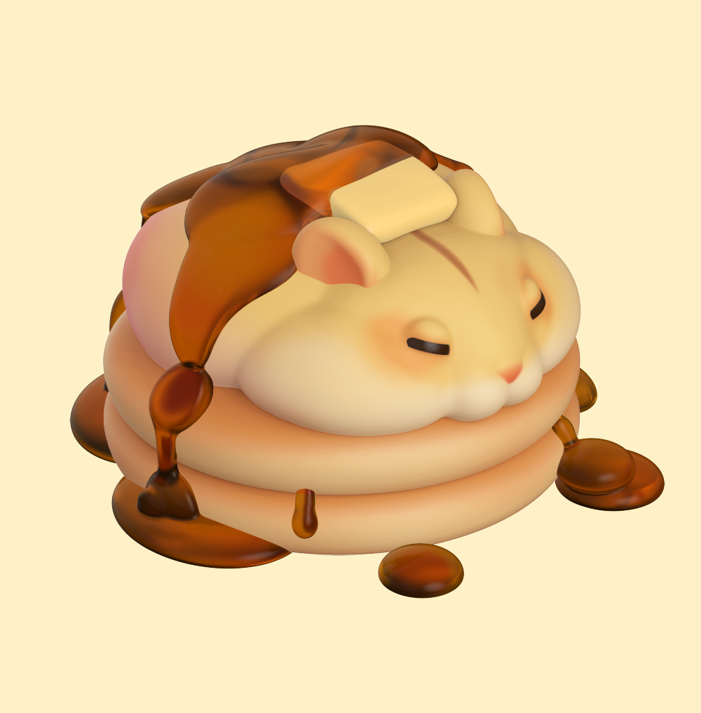 stupah's tweet photo. 3D Hamcake 🐹🥞 #hamster #pancake #hamcake https://t.co/GgV3aKrD1j