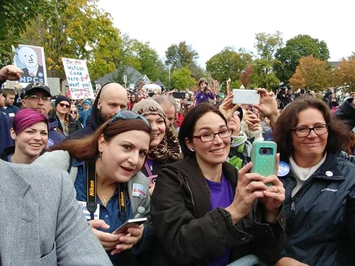 92County's tweet photo. Today we gave @ninaturner a #92CS Vinyl Decal and told her all about all of the amazing people that stepped up to run for pcp, delegate, and all other levels of offices! #keepgoing #VoteWithBernie #indiana https://t.co/KGqNv2hxxO