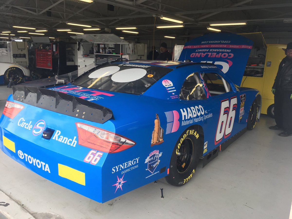 BobbyEarnhardt's tweet photo. We didn’t get to go out for 1st practice but run all of 2nd practice &amp; gained on the car every time out thanks to the @MBMMotorsports guys. We’ll make a couple more adjustments &amp; let-er-eat tomorrow in qualifying &amp; see where we end up. Thanks to Tim &amp; HABCO Inc for helping us out https://t.co/3KNW129CWG