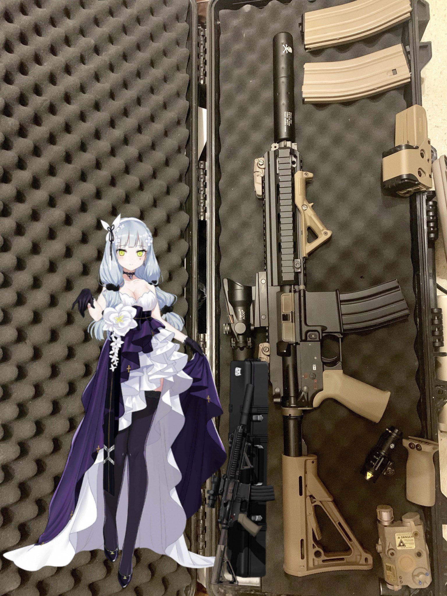 Kachusha ドルフロのhk416風カスタム出来た ガスブロ楽しスギィ デフォルトのスキンver と まだ日本では実装されてない ドレススキンver Hk416 ドールズフロントライン T Co K2d1oot1hn Twitter