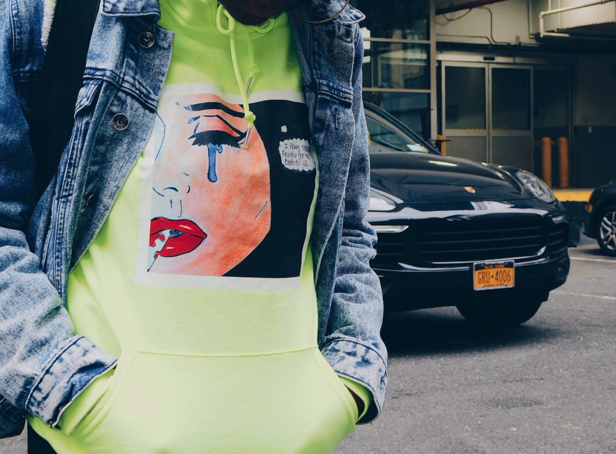 TheDelicateWay's tweet image. The “I have enough anxiety for the both of us” Hoodie from the Lonely Stoner collection by dhc.