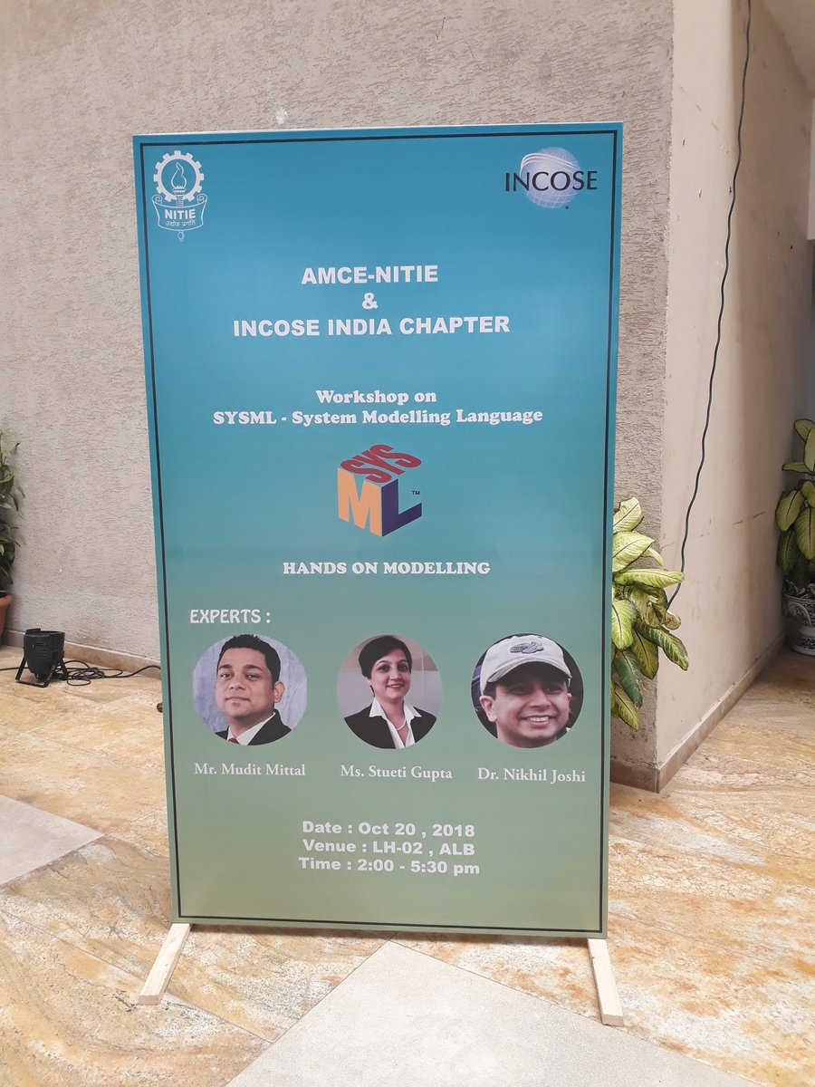 #MBSE #systemsengineering #INCOSEinMumbai <a href="/incose_org/">International Council On Systems Engineering</a> <a href="/incosepres/">INCOSE President</a> @NITIE_Official <a href="/asquarenj/">Nikhil Joshi</a> <a href="/muditmittalin/">Mudit Mittal</a>
