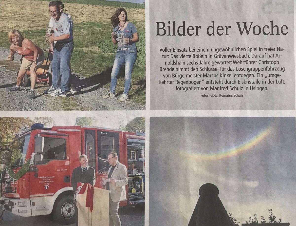 #heute in der Ausgabe des #UA <a href="/Zwitschern_UA/">Usinger Anzeiger</a> 
#WirFürSchmitten 
<a href="/FwGSchmitten/">FeuerwehrenSchmitten</a>