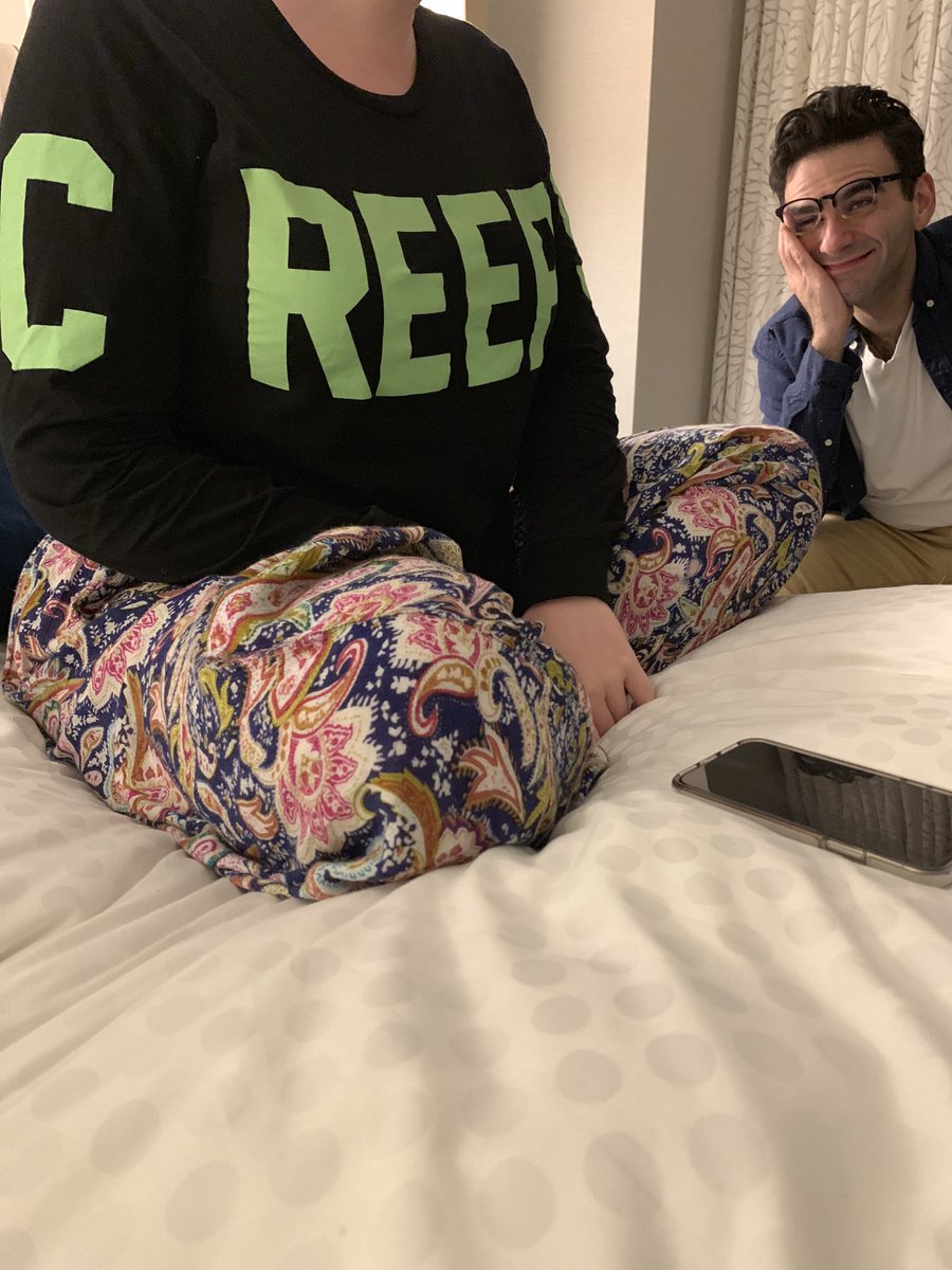 georgesalazar's tweet image. “Do you know how many people would be so jealous that I slept in a bed with George Salazar while wearing a CREEPS shirt?” -@jenashtep