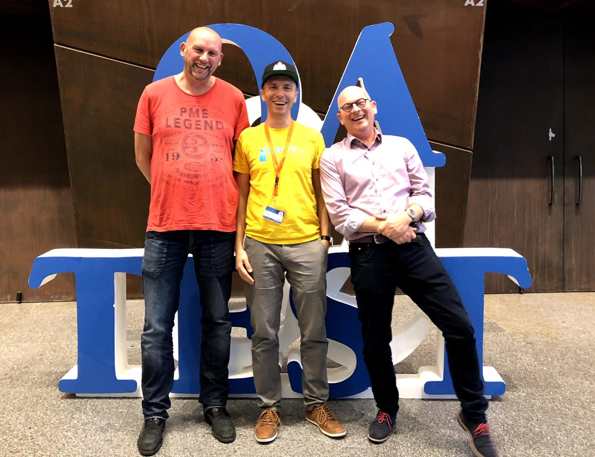 JitGo's tweet photo. Great catching up with Dennis Schouten @ron_werner @ard_kramer  @QATestBilbao 

Looking forward to seeing you all again soon 🙌 #qatest2018 https://t.co/yDYMiSM3rT