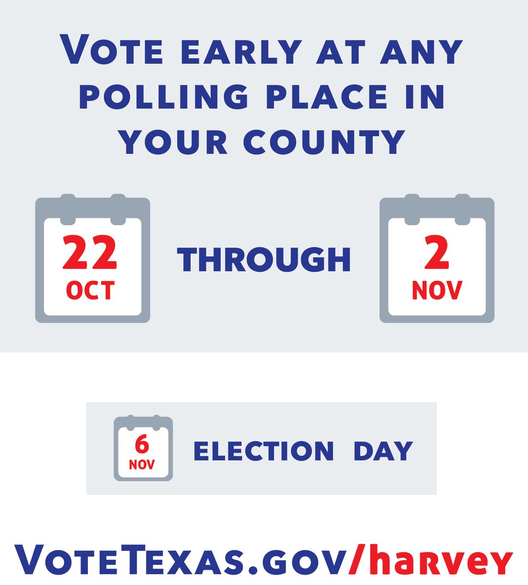 CEDRdigital's tweet photo. RT .FEMARegion6: #Texas: Were you displaced by #Hurricane #Harvey?
Step 1: Check info and detail of your registration at:
▶️ https://t.co/sTBFGu9kSG
Step 2: Find your polling site and vote early in the county you're registered to avoid lines.
#PtArthur #Houston #Brazoria https://t.co/zJjWGwLzIv