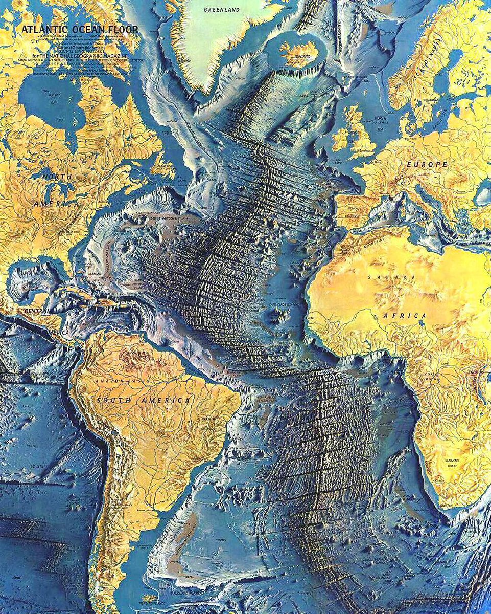 Mapscaping On Twitter The Atlantic Ocean Floor National