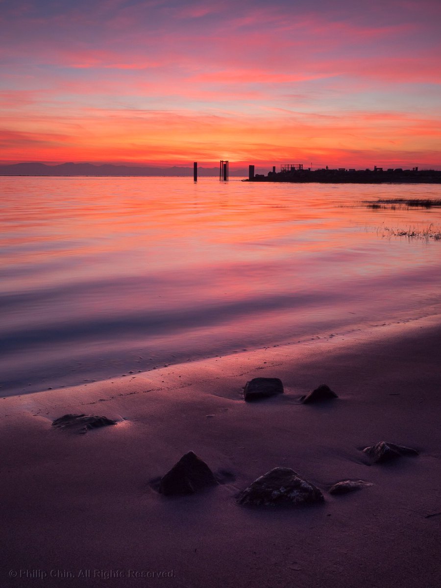 Yesterday's red #dusk at #GarryPointPark. #Steveston #RichmondBC #RichmondMoments #GetOlympus #sunset