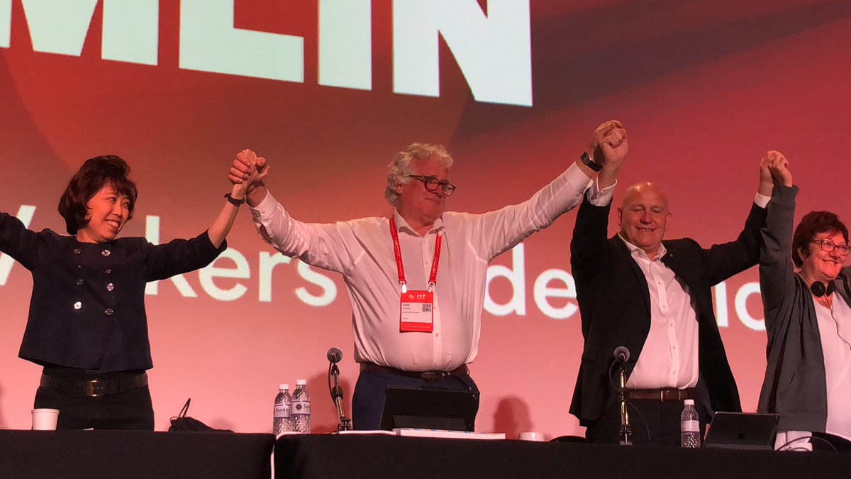 Congratulations Paddy Crumlin re-elected President of the ITF #Itfcongress2018 #ausunions