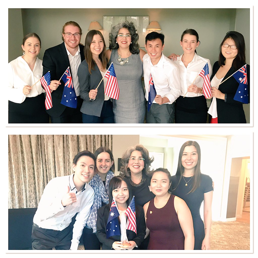 USwithAUS's tweet photo. VERY proud of @AmChamAU  #QLD Event Manager, @Janita_EM! While a student at @uqbs, Janita was an intern for #AmChamQLD...Now, as an alumni, she runs our internship program and creates “hands on” work experiences for keen students. See her in the #UQ student prospectus next year! https://t.co/T78rH6n4SS