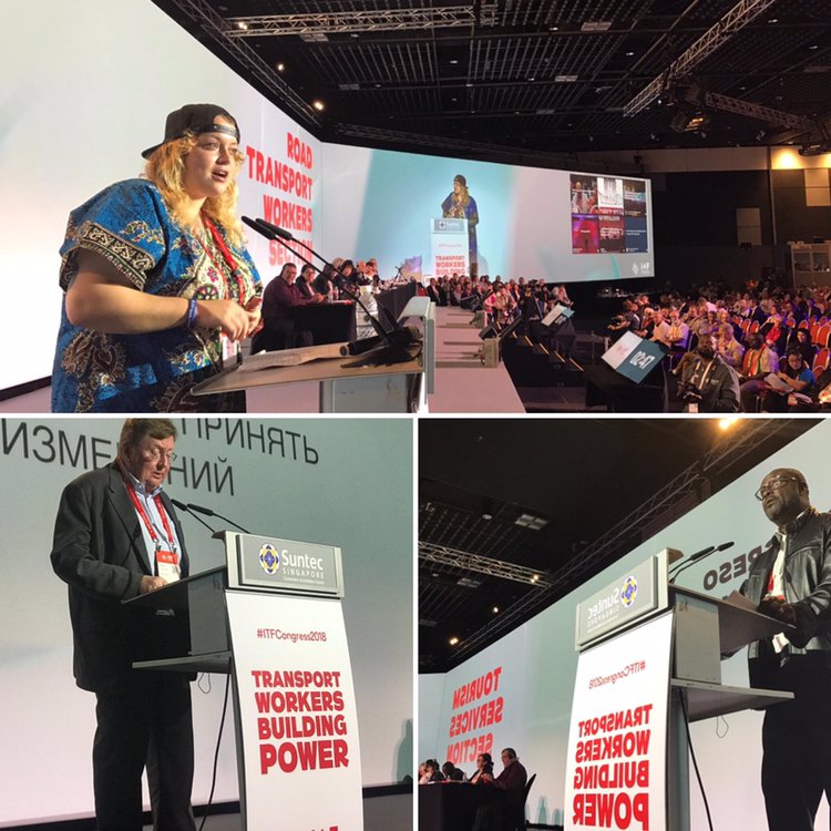 ‘We are going to make a difference for transport workers everywhere’ - workers from road, seafarer and tourism sections report on their plans after #ITFCongress2018