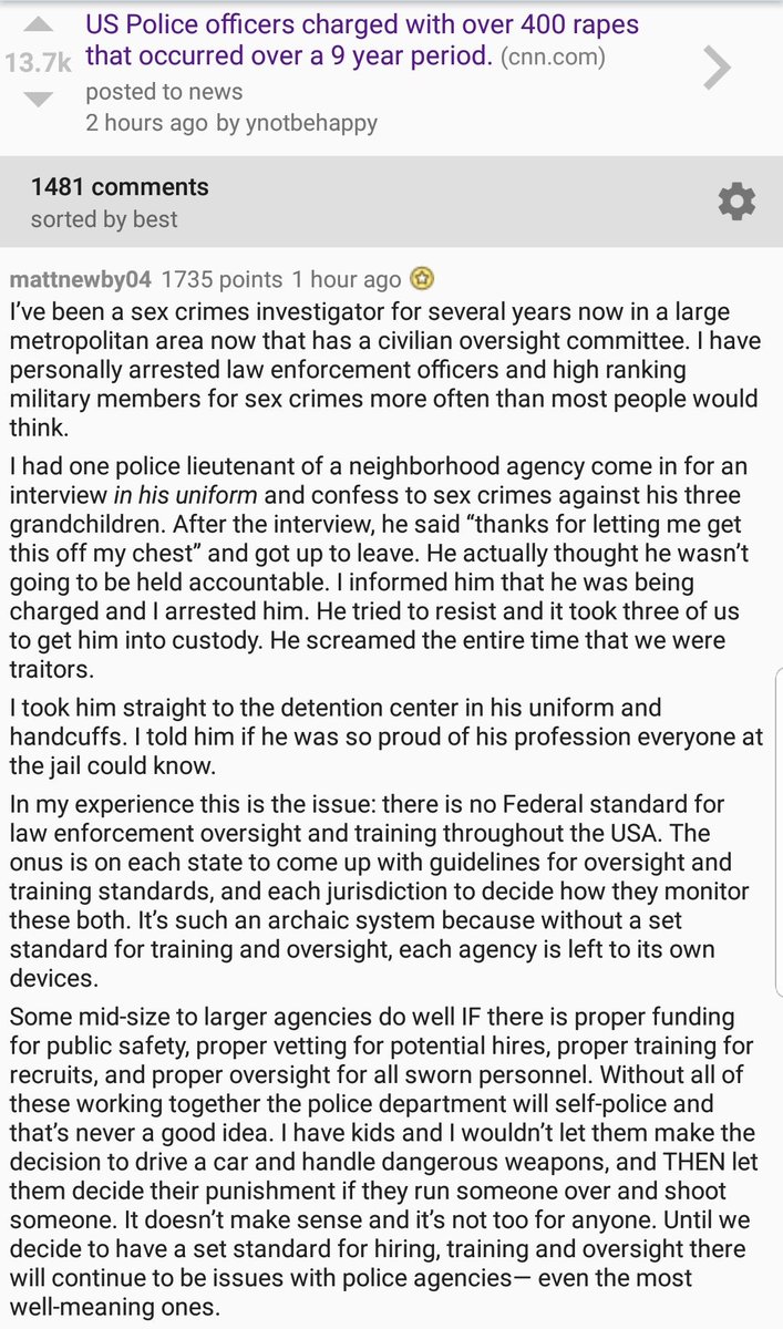 DonutOperator's tweet image. Just to kind of show you guys how bad people lie about police officers on the internet, the first comment was made and I followed up with "prove it". 

Their original comment got 17,000 upvotes before they deleted it.  

Welcome to the reddit echochamber.