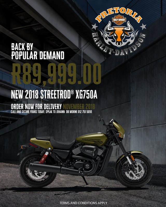 BACK BY POPULAR DEMAND  #STREETROD #PRETORIAHARLEY speak to Johann or Morne on 012 751 5010