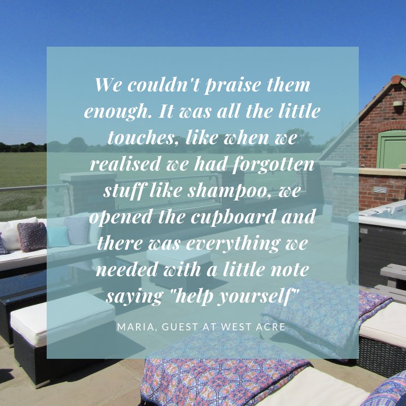 A very kind review for West Acre luxury cottage from one of our lovely guests Maria.
Find out more about West Acre: buff.ly/2EAXldU
#celebrationholidayhomes #luxurycottages #holidayhomes #Yorkshire