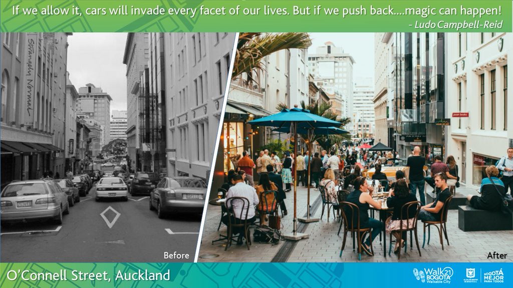 LudoCReid's tweet image. If we allow it #cars will invade every single facet of our lives. But if we push back. If we fight back....magic can happen #cities4people #B4andAfterCities #Walk21 #Walk21Bogota #walking @AklCouncil @JSadikKhan @skyejduncan @EnriquePenalosa @UrbanistOrg @urb_mag @BloombergAssoc