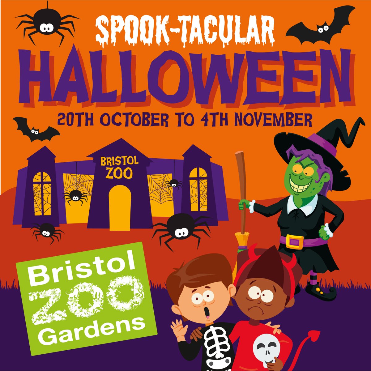 Hiveagency's tweet photo. 🎃 Creep it real this Halloween @BristolZoo featuring design by us! 🎃 We have created a suite of material for the zoo including a photo board, trail map, trail boards and digital assets! 
.
.
.
#halloween #spooky #design #bristolzoo #creepitrealbzg https://t.co/TmVBmdabXv