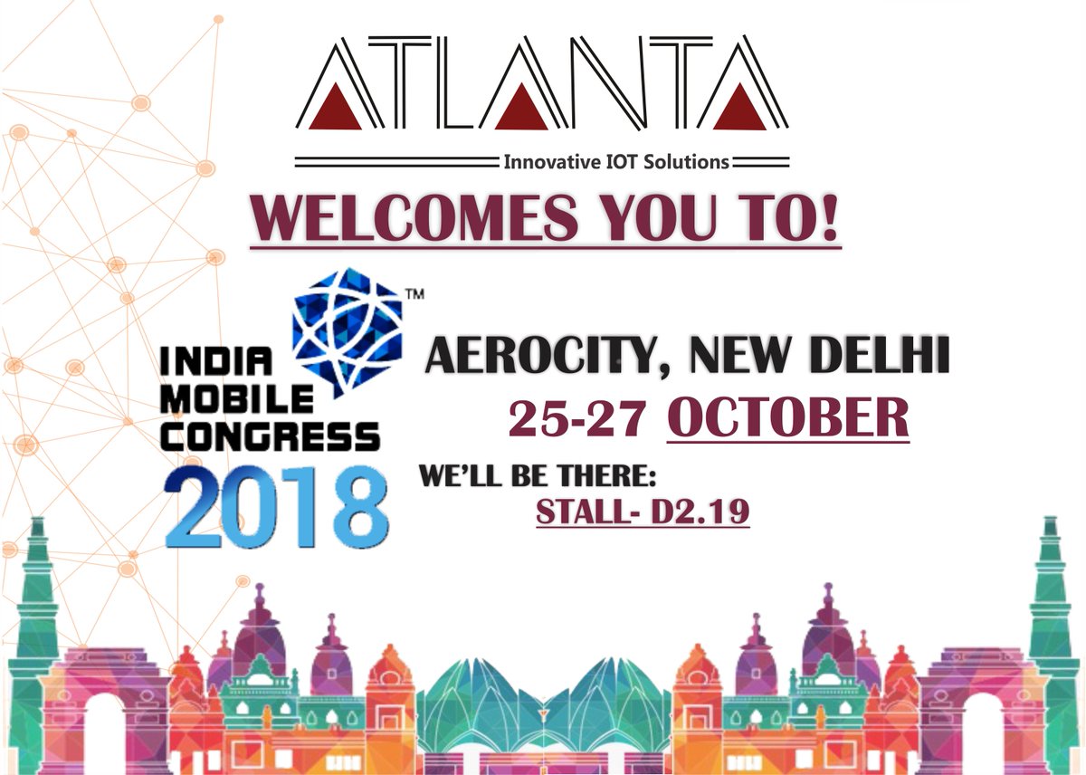 #IndiaMobileCongress #IMC2018 #AtlantaSystemsPvtLtd #technology Be a part of Atlanta Systems Pvt. Ltd.  at "India mobile Congress" and experience its capacity to deliver the diversified technology to the world.Visit us to experience our existing and upcoming technological product