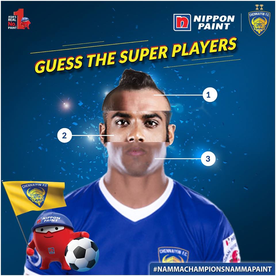 NipponIndia's tweet photo. Can you rightly guess the names of namma Chennaiyin F.C. handsome hunks in the image? Share your answers in the comments below and win cool Nippon Paint merchandise.

Contest ends on Sunday (21.10.18) at 11 P.M.

#NammaChampionsNammaPaint
#ChennaiyinFC #CHENEU #NipponPaint #ISL https://t.co/WknKF1H8fa