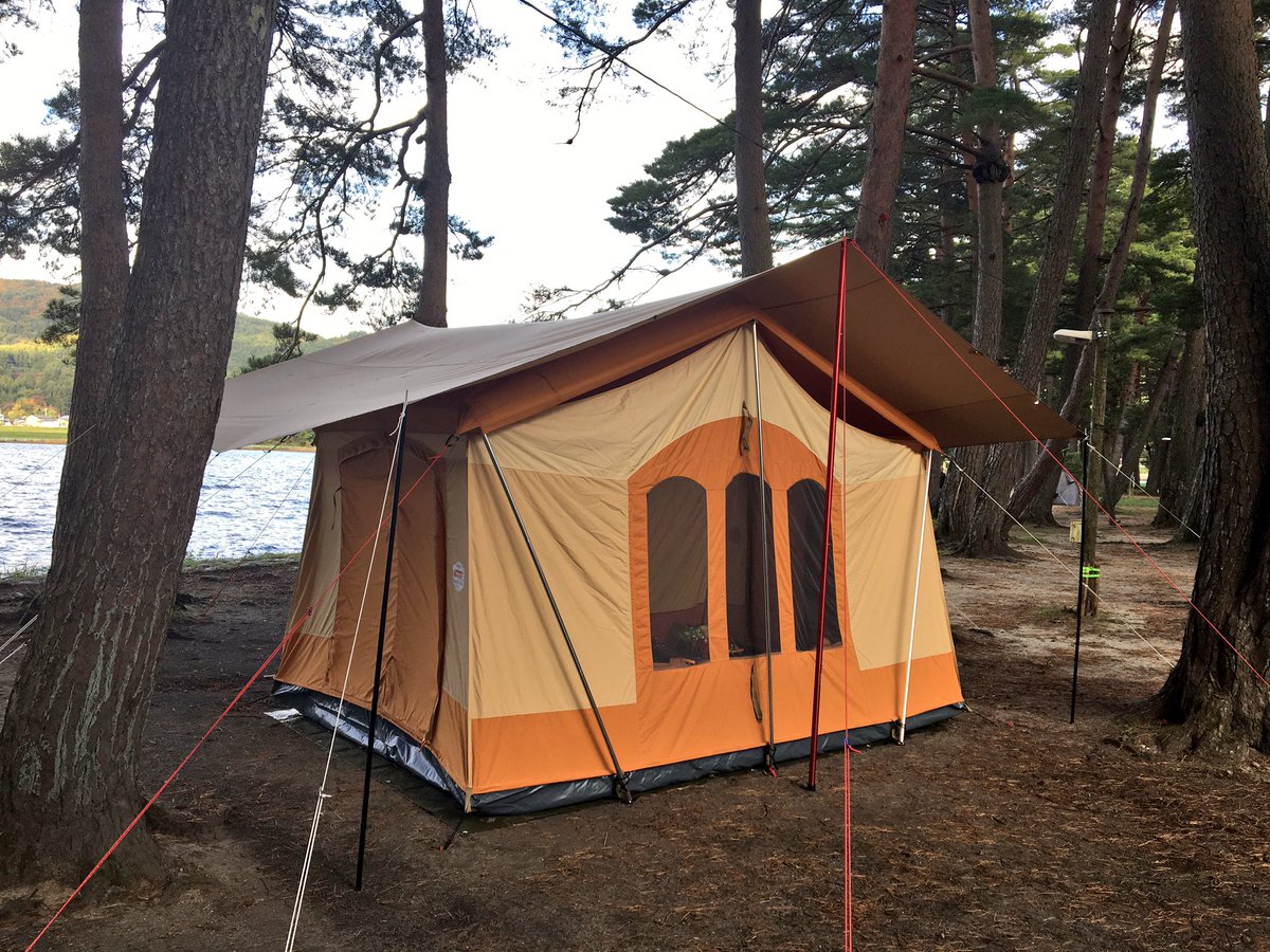 木崎湖キャンプ場 Na Twitteru このテント家みたい 中はぽかほか対策してあって快適空間 これからどんどん冷えてきそうです 深夜早朝は3度とかって話だしー