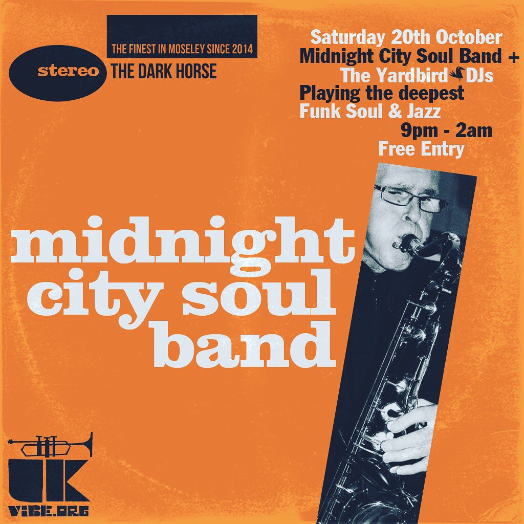 Morning all, Yardbird Djs and live music tonight at Tge Dark Horse, Moseley. 9-2am / Free! facebook.com/events/3221050…